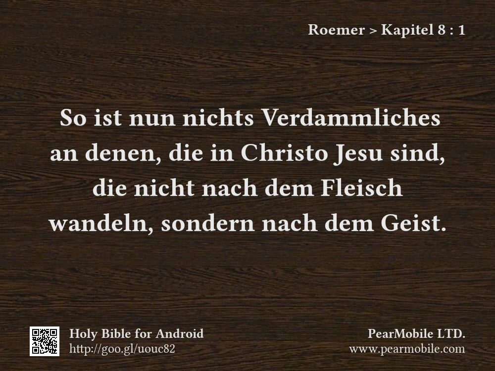 Roemer, Kapitel 8:1
